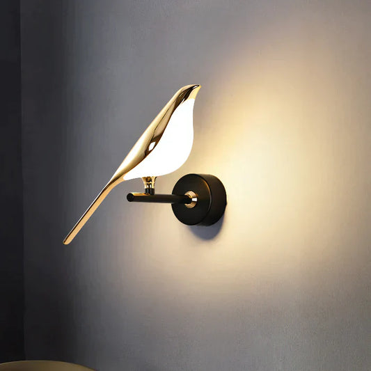 MrBird Modern Bird-Shaped Wall Light – Artistic LED Accent Sconce for Bedroom & Hallway